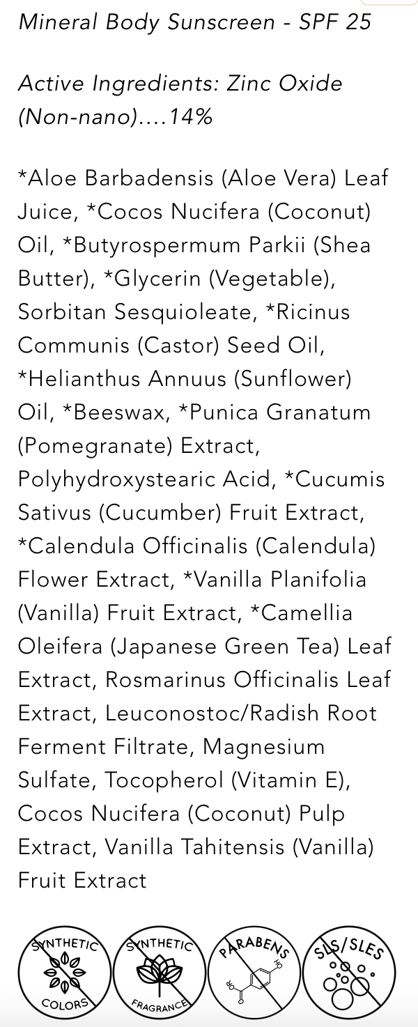 Organic Sunscreen